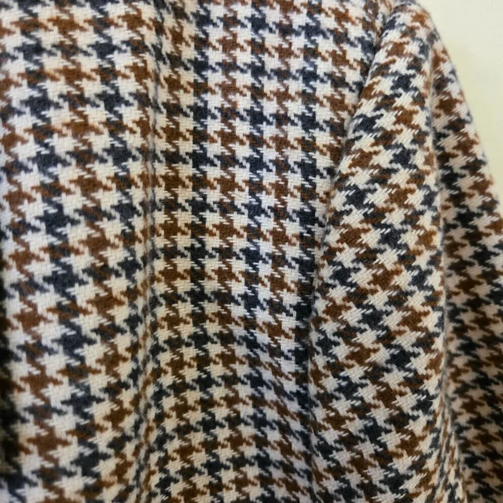 Old Navy NWT Double-Breasted Textured Blazer Brown Plaid Houndstooth Size XL